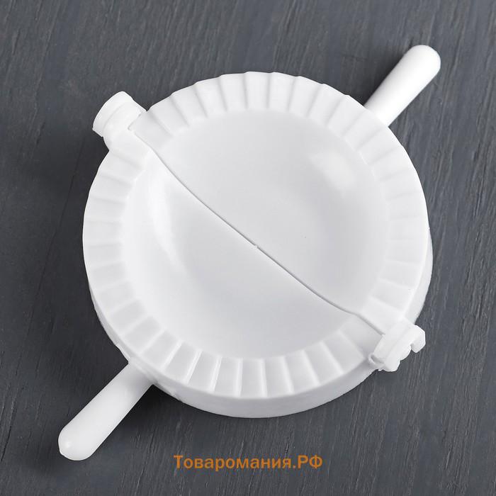 Набор для лепки пельменей , 3 предмета, формы d=7.5 и 10 см, скалка 21.5 см, МИКС