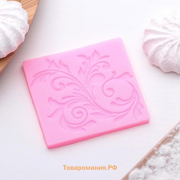 Молд  «Вензель», силикон, 6×5.5 см, розовый