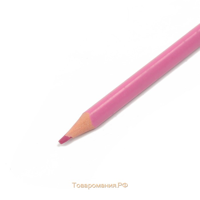 Карандаши цветные 12 цветов "Принцесса", корпус деревянный, шестигранный