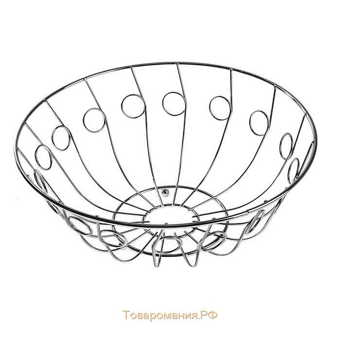 Фруктовница, 24×24×10 см, цвет хром