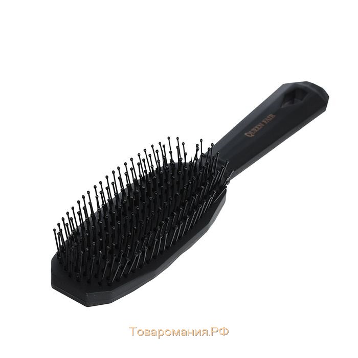 Расчёска массажная 5 × 22,5 см, цвет чёрный