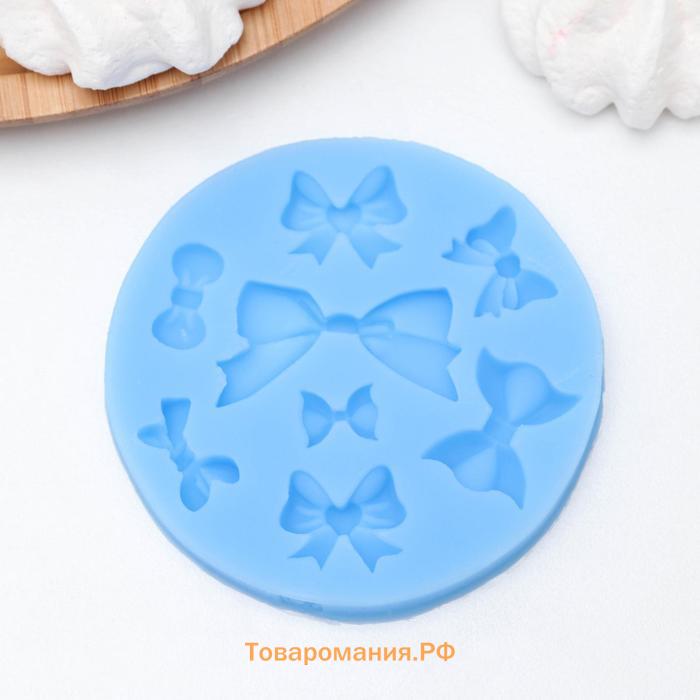 Молд  «Бант», силикон, d=8.5 см, розовый