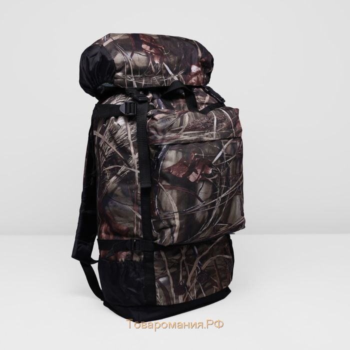 Рюкзак туристический, 40 л, отдел на стяжке, 3 наружных кармана, Huntsman, цвет хаки