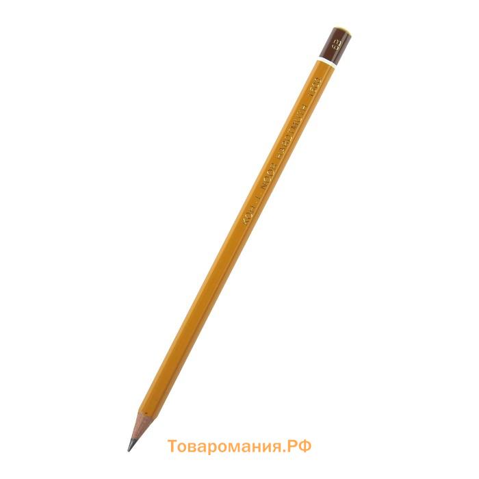 Набор карандашей чернографитных разной твердости 24 штуки Koh-i-Noor 1504 ART, 8В-10Н, в металлическом пенале