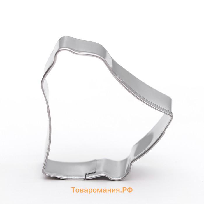 Форма для печенья  «Колокольчик», набор 3 шт., 6×6 см, серебристая