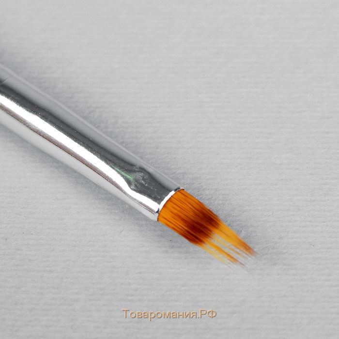 Кисть для дизайна ногтей «Омбре», 19 см, d - 5 × 12 мм, цвет коричневый