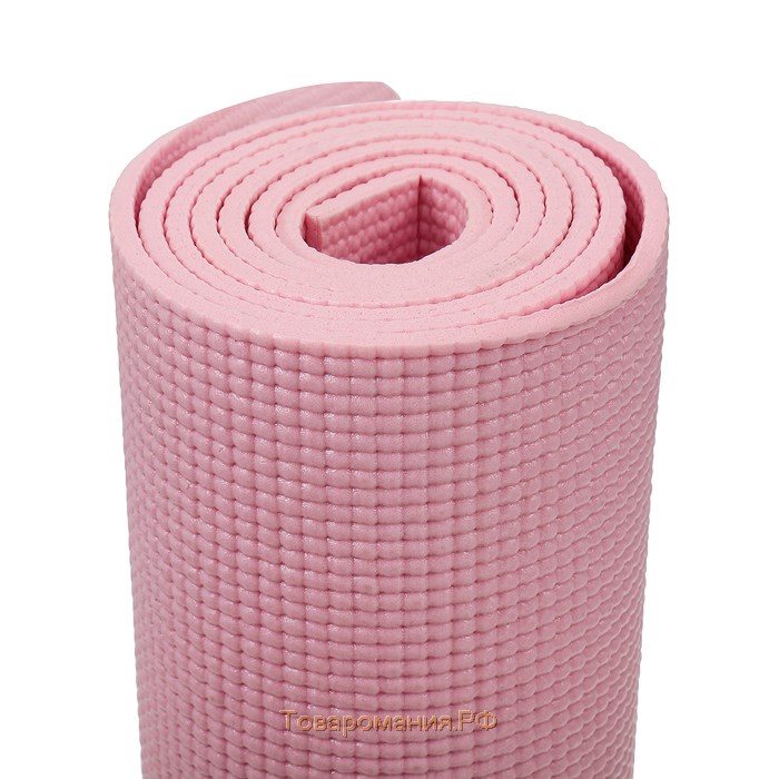 Коврик для йоги Sangh, 173×61×0,5 см, цвет розовый