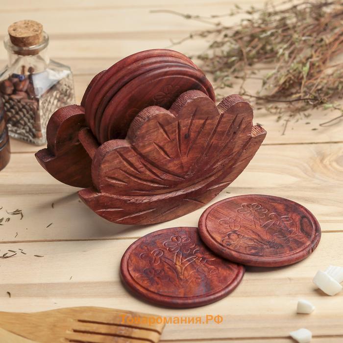 Подставка под горячее «Качели», 13.5×11.5×6.5 см, дерево