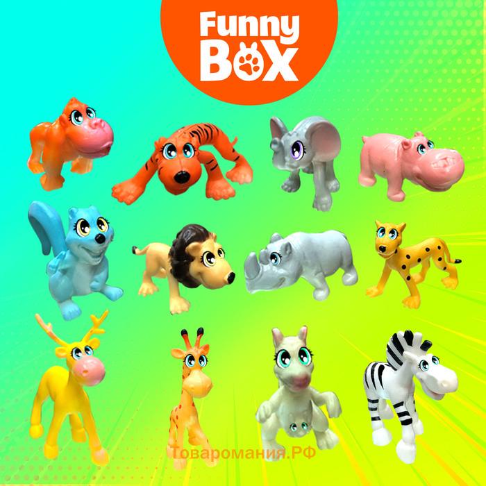 Игрушка - сюрприз Funny Box «Зоопарк»: фигурка, наклейки