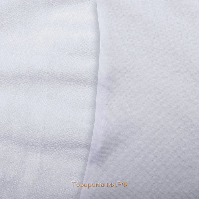 Наматрасник в круглую кроватку, непромокаемый, размер 70 × 80 см, цвет снежно-белый