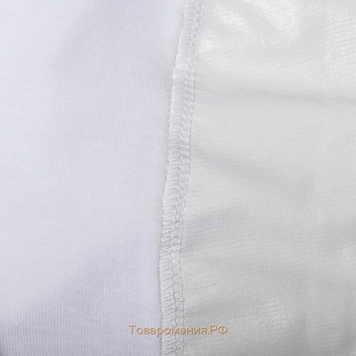 Наматрасник в круглую кроватку, непромокаемый, размер 70 × 80 см, цвет снежно-белый