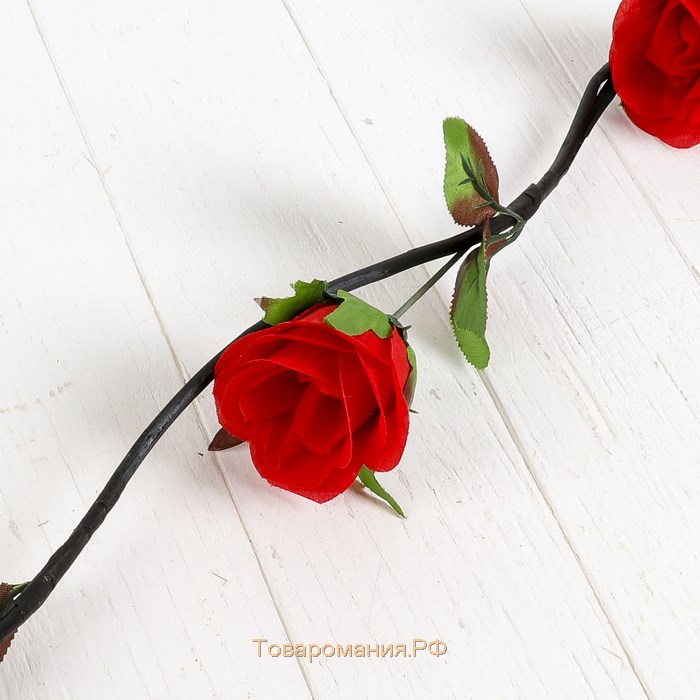 Декор тинги "Розы с шариками" 150 см, (фасовка 5 шт, цена за 1шт) микс