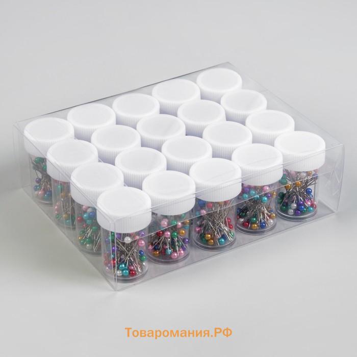 Булавки портновские, 30 мм, 50 шт., МИКС