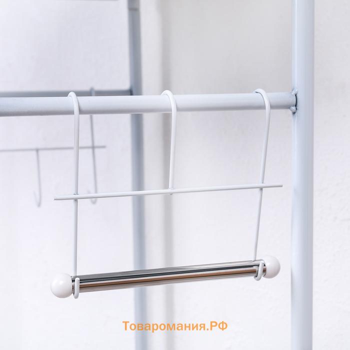 Стеллаж над унитазом, 47×25×152 см, белый