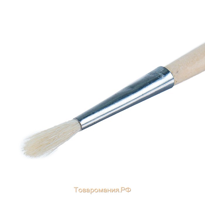 Кисть Коза круглая №3 (диаметр обоймы 3 мм; длина волоса 16 мм), деревянная ручка Calligrata