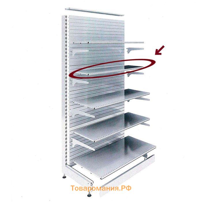 Полка для стеллажа, 40×101 см, перфорированная, шаг 2,5 см, цвет белый