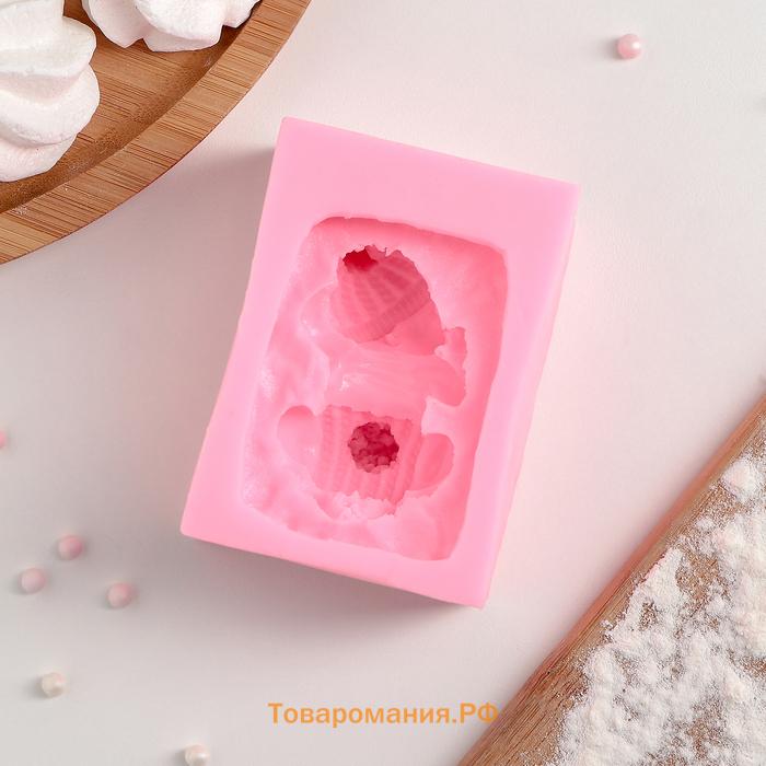 Молд  «Сонный ребёнок», силикон, 9×6 см, розовый