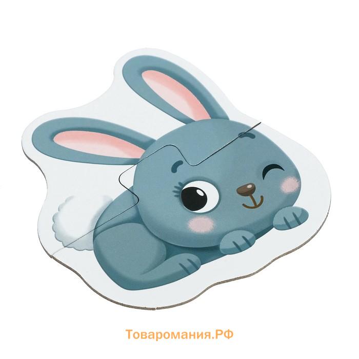 Макси - пазлы «Зверята на ферме», 5 пазлов, 10 деталей