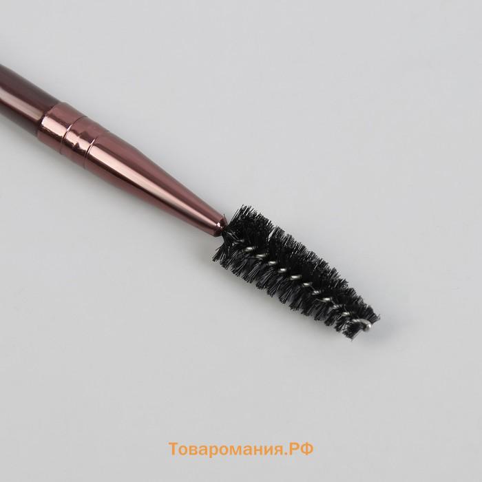 Щёточка для бровей и ресниц, 14.5 (± 1) см, цвет чёрный, бронзовый