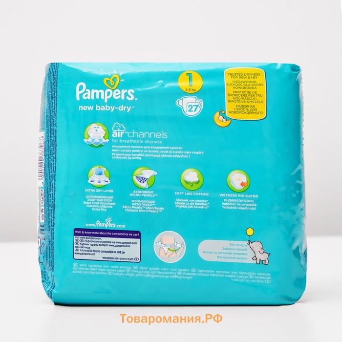 Подгузники Pampers New Baby-Dry (2-5 кг), 27 шт