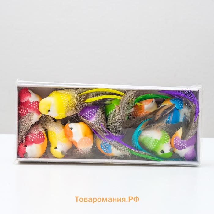 Декор на проволоке птички, МИКС