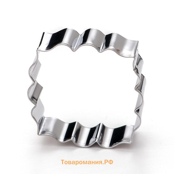 Формы для печенья «Рамка с орнаментом», набор 4 шт., нержавеющая сталь, серебристые