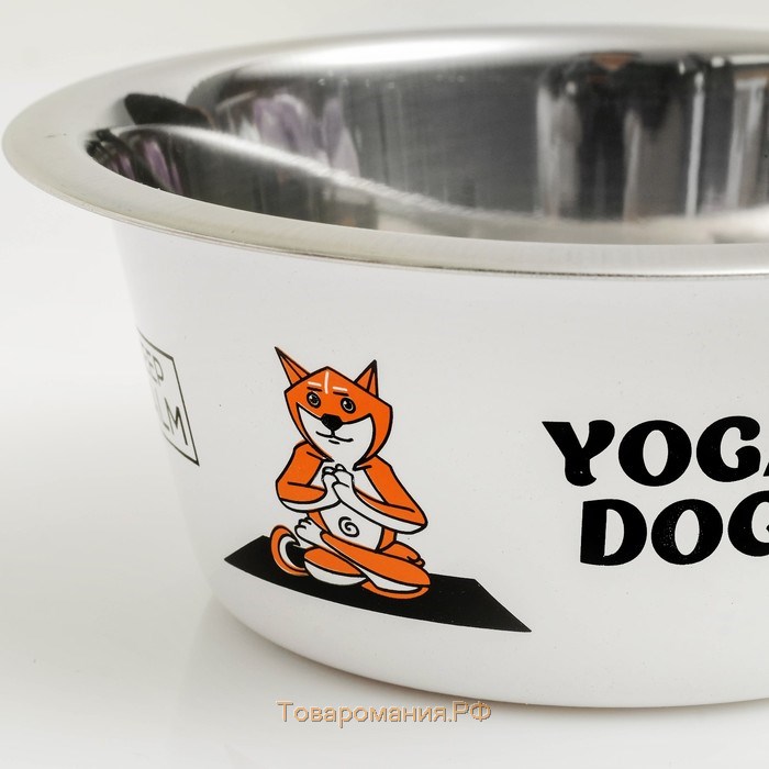 Миска стандартная "Пижон. Yoga Dog", 450 мл