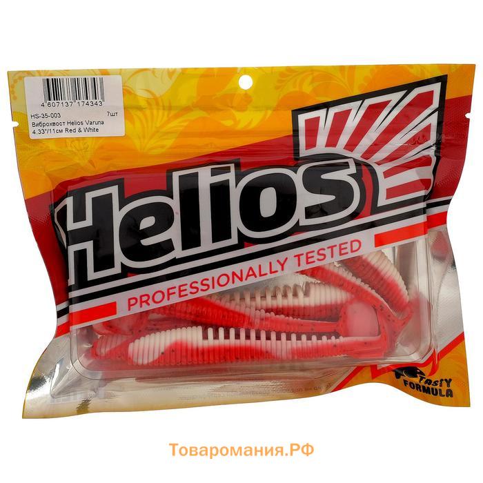 Виброхвост Helios Varuna Red & White, 11 см, 7 шт. (HS-35-003)