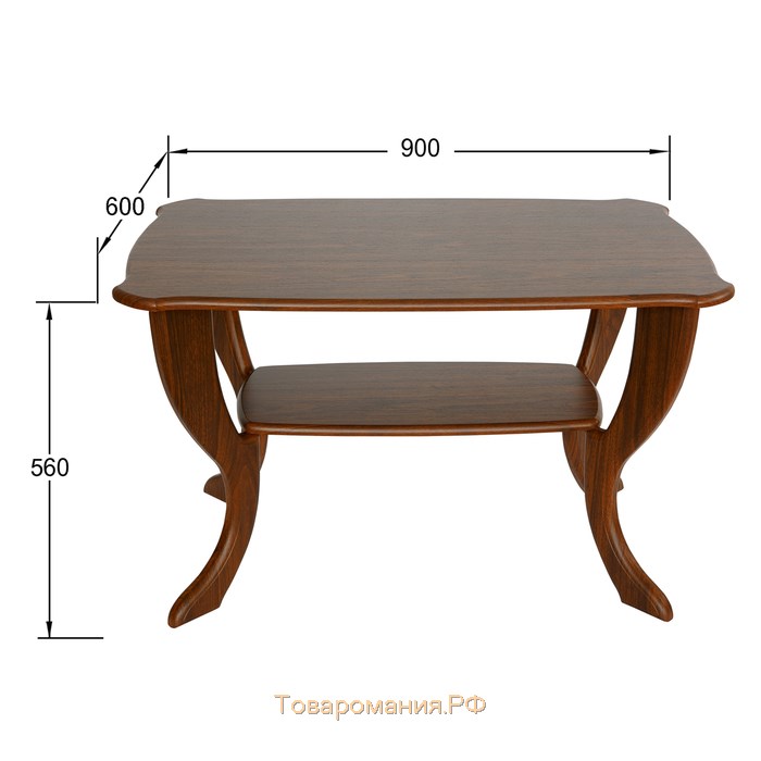 Стол журнальный «Маэстро», сж-01, 900 × 600 × 560 мм, цвет орех