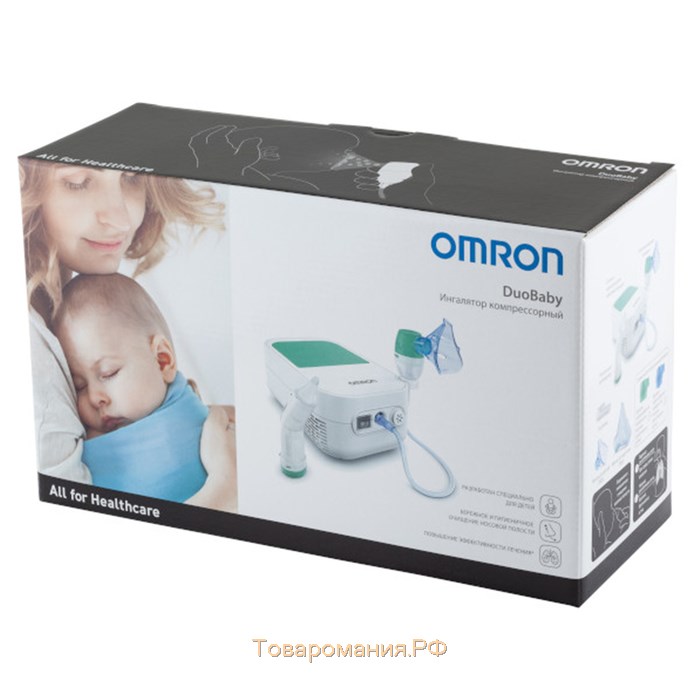 Ингалятор Omron DuoBaby NE-C301-RU, компрессорный, 12 мл, 65 дБ, белый