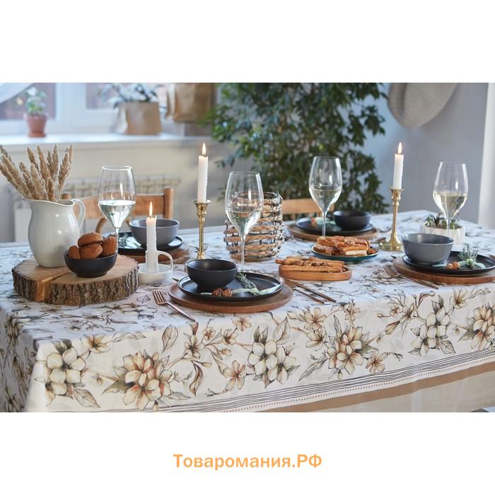 Скатерть "" Floral mood 110х147 см,  100 % хлопок, репс 210 гр/м2