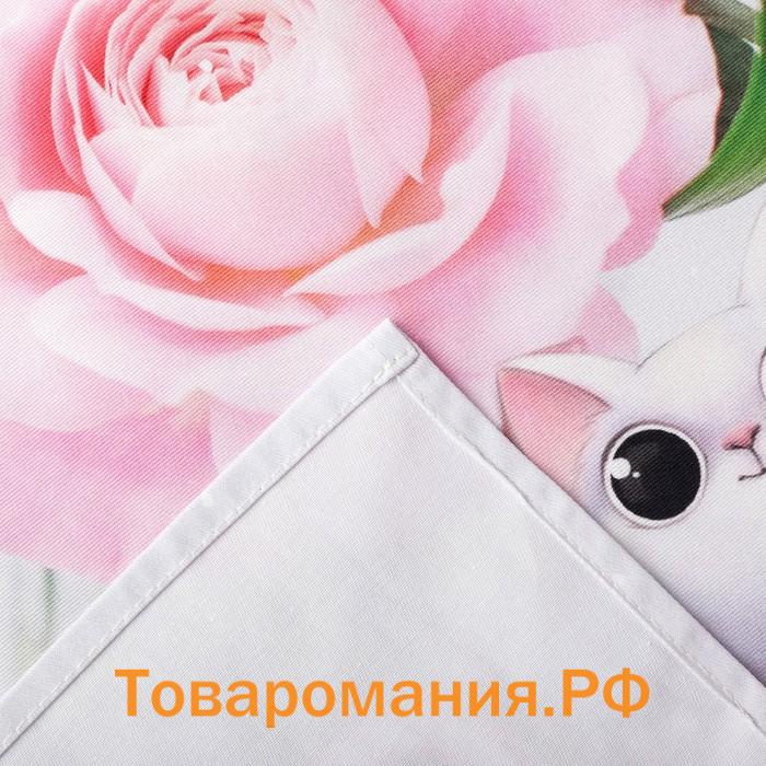 Полотенце «Котики» 40×73 см, 100% хлопок, саржа 190 г/м²
