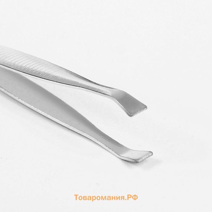 Пинцет прямой, широкий, 8.5 см