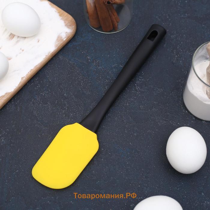Лопатка  «Контраст», 25.5 см, чёрная, розовая