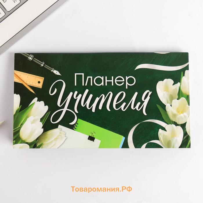 Подарочный набор, ежедневник А5 160 листов, планер 50 листов и ручка пластик «Лучшему учителю»