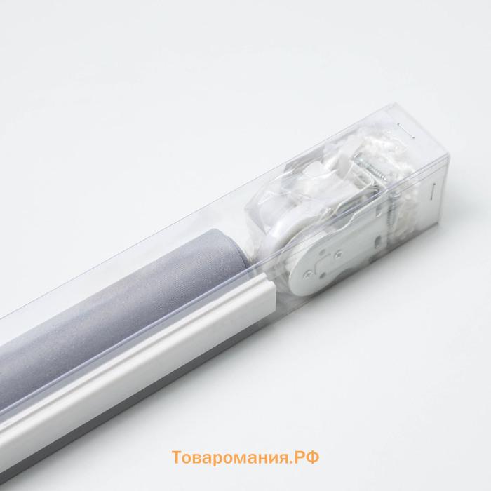 Штора рулонная «Механика. Блэкаут», 90×200 см (с учётом креплений 3.5 см), серая