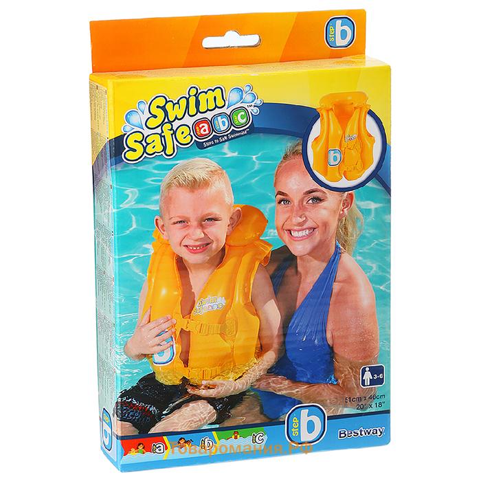 Жилет надувной Bestway Swim Safe, 51×46 см, ступень B, 3-6 лет, 32034