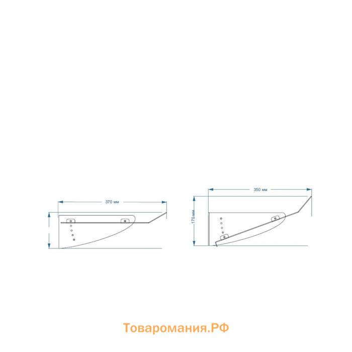 Экран для кондиционера из боковых креплений 500×335, пластик 2 мм, В ЗАЩИТНОЙ ПЛЁНКЕ