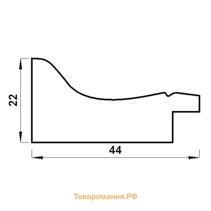 Рама для картин (зеркал) 30 х 40 х 4,4 см, пластиковая, Calligrata 6744, красное дерево