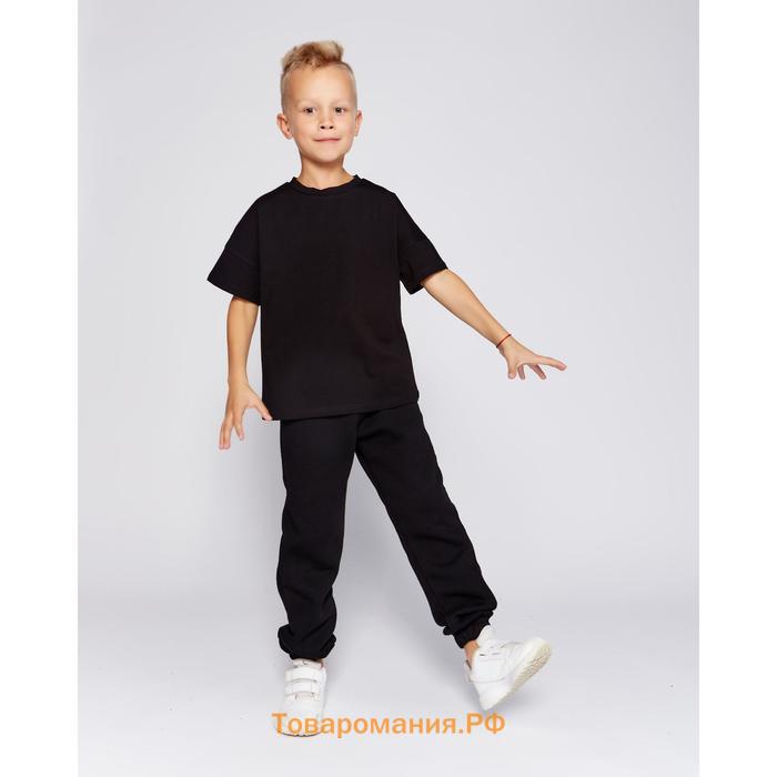 Футболка детская MINAKU:Basic line kids цвет чёрный, рост 122