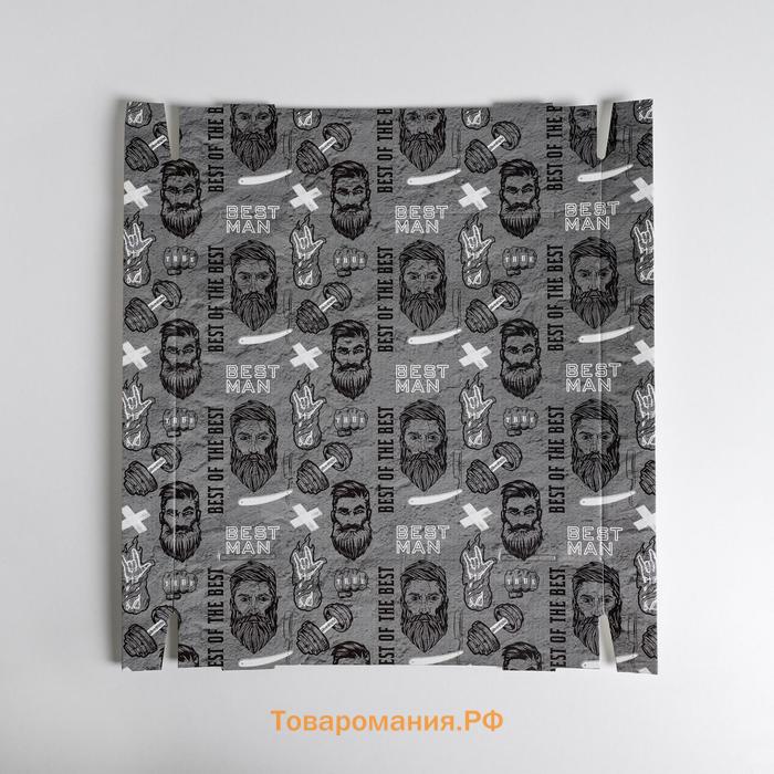 Коробка подарочная складная, упаковка, «Самому сильному», 31 х 25.5 х 16 см