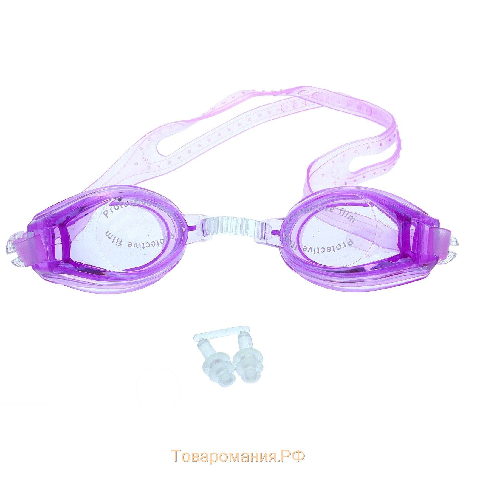 Очки для плавания детские ONLYTOP, беруши, цвет МИКС