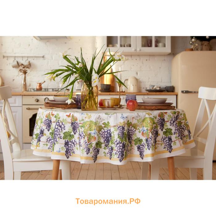 Скатерть "" Provence d=150 +/-3 см, 100% хлопок, саржа 190 гр/м2