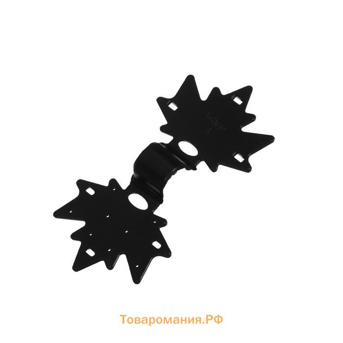 Клипса садовая «Кленовый лист», для крепления теневой сетки, пластиковая, чёрная