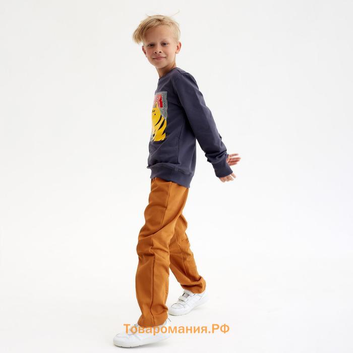 Свитшот для мальчика MINAKU: Casual Collection KIDS цвет графит, рост 128