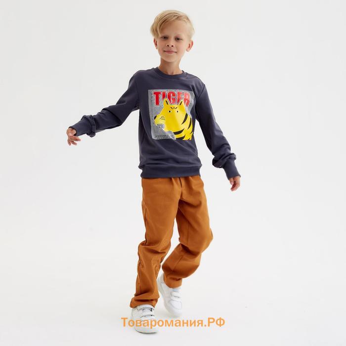 Свитшот для мальчика MINAKU: Casual Collection KIDS цвет графит, рост 128