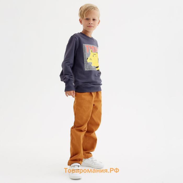 Свитшот для мальчика MINAKU: Casual Collection KIDS цвет графит, рост 128