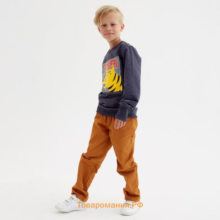 Свитшот для мальчика MINAKU: Casual Collection KIDS цвет графит, рост 128