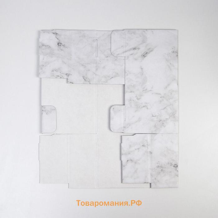 Коробка подарочная складная, упаковка, «Мрамор», 31 х 25.5 х 16 см