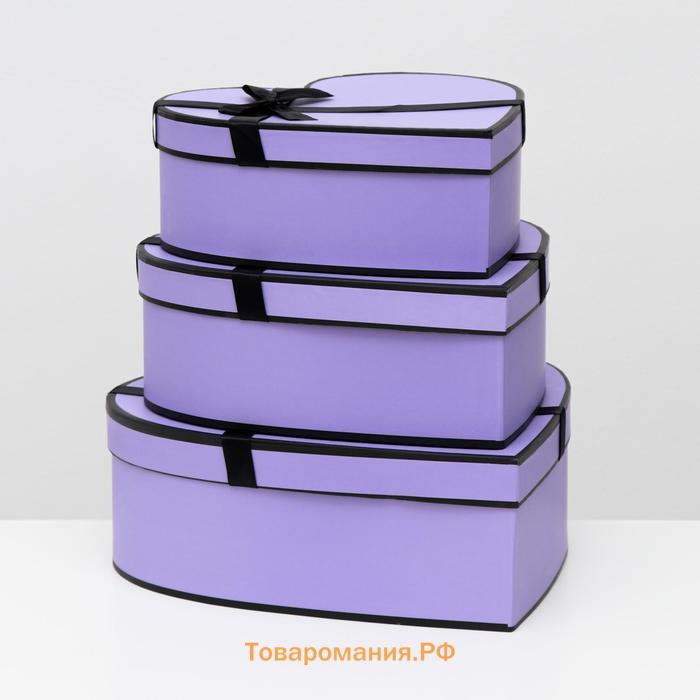 Набор подарочных коробок сердце 3 в 1, 33×32×11.5 - 26×25×9.5 см